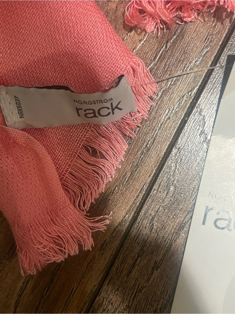 Nordstrom Rack Coral Fringe Scarf